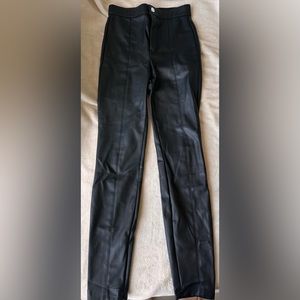 Slim fit leather pants - XS